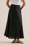 Linen Volanli Skirt Black - 5