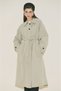 Malene Buttoned Trench Coat Green - 5