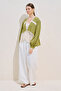 Lace-Detail Muslin Blouse Green - 7