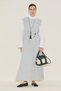 Premium Belt Detailed Dress Blue
