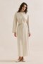 Embroidered Comfortable Dress Beige - 4