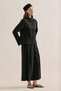 Linen Mixed Crushed Short Blouse Black - 6