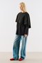 Cape-Style Belted Tunic Black - 5