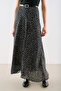 Asymmetric Long Skirt Black Polka Dot - 4