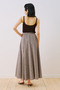 Piecewise Checked Skirt Brown - 8