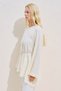 Linen Mixed Asymmetric Blouse Vanilla - 6