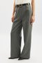 Classic Pleated Fabric Pants Gray - 4