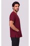 Men's Envelope Collar Bitter Green, Burgundy, Tile Lycra Belinda Fabric Doctor Scrubs Single Top - 2