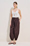 Balon Formlu Lace-Up Pants Brown - 3