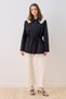 Jacket with Collar Detail Navy Blue - 4