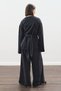 Soft Textured Modal Tie-Up Sweatshirt Anthracite - 7
