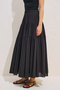 Pleated Wide Skirt Black - 5