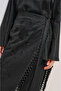Embroidered Tassel Detail Pareo Skirt Black - 4