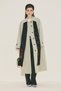 Malene Buttoned Trench Coat Green