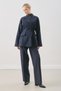 Long Leg Straight Pants Navy Blue - 3
