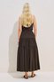 Pleated Wide Skirt in Bitter Brown - 7