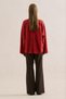 Linen Wide Sleeve Blouse Red - 5
