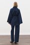 Denim Shirt with Wide Sleeve Capes Indigo - 8