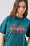 Printed Short Sleeve T-Shirt Green - 3