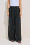 Linen Mixed Pleated Pants Black - 4