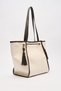 Canvas Tasseled City Bag Brown - 6