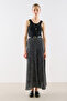Asymmetric Long Skirt Black Polka Dot - 3