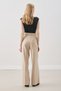 Dina Pile Detail Pants Beige - 6