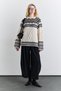 Nordic Patterned Sweater Ecru - 2