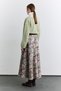 Jacquard Patterned Skirt Flower Pattern - 6