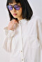 Lenny Pile Detail Shirt Ecru - 6