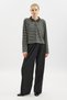 Polo Neck Striped T-Shirt Anthracite - 3