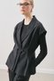 Draped Tencel Belted Vest Black - 5
