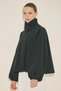 Melva Wide Sleeves Short Trench Coat Black - 6