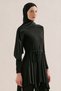 Asymmetric Skirted Turkish Swimsuit Set Black - 4