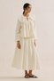 Muslin Embroidered Wide-Collar Blouse Ecru - 2