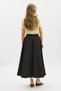 Lula Buttoned Skirt with Pleat Detail Black - 4