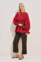 Embroidered Volume-Enhanced Limited Edition Red Blush