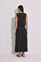 Modal Ruched Long Skirt Anthracite - 4