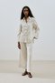 Linen Shirt with Wide Cuffs Stone - 3