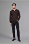Standard Fit Buttoned Polo Collar Knitwear Sweater D0454Ax26Au - 2