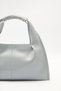 Shiny Leather Hand Bag Blue - 5