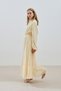 Long Tight Chiffon Dress Soft Yellow - 4