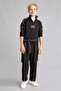 Barrel Fit Printed Sweatpants for Boys - Black - 4