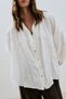 Chain Crush Buttoned Blouse Ecru - 3