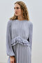 Mi̇la Pi̇celi̇ Folding Dress Blue - 4