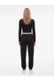 Three-Threaded, Ruffled, Pocketed, Lace-Up Waist Jogger Sports Sweatpants - 3