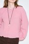 Textured Collar Buttoned Bluz Pink - 5
