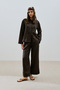 Linen Tie Trousers Bitter Brown - 4