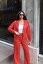 Oysho Fabric Glitter Zipper Suit Red - 6
