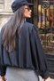 Linda Twill Fabric Double Zipper Lined Jacket Black - 8